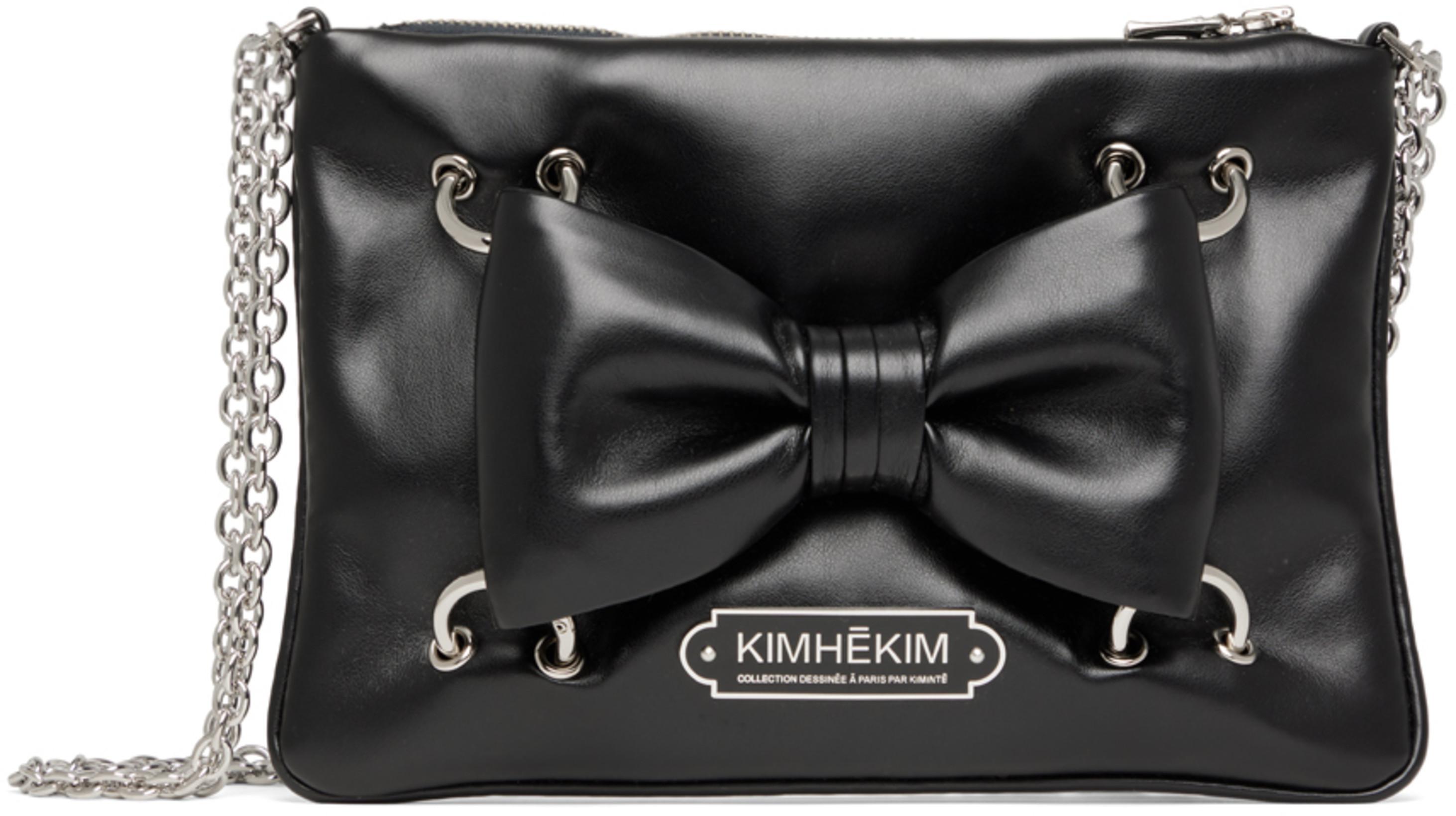 Black Seraphim Bow Mini Bag by KIMHEKIM