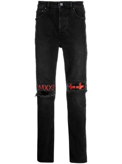 Ksubi Denim Chitch World Tour Slim-Fit-Jeans in Schwarz für Herren Herren Bekleidung Jeans Enge Jeans 