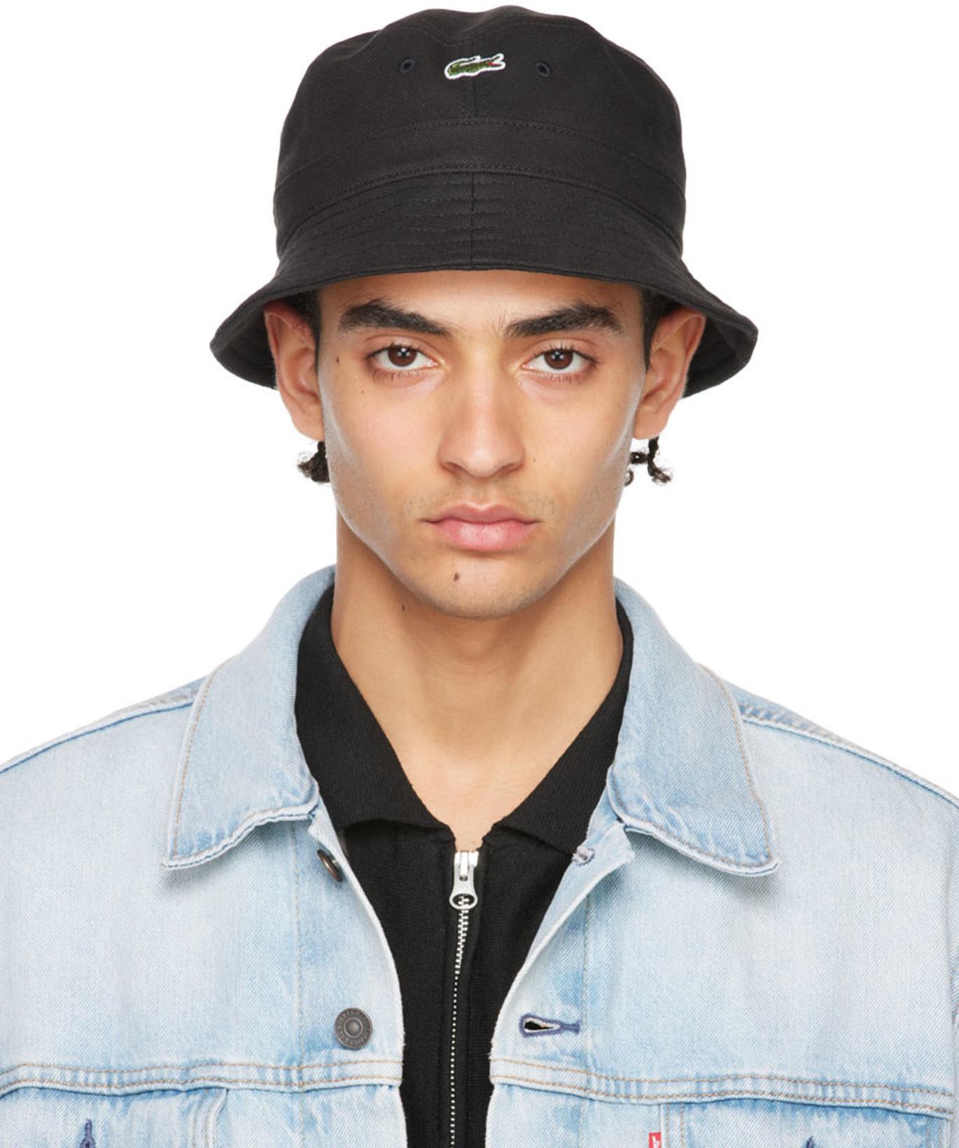 Black Bob Bucket Hat By LACOSTE Jellibeans black-bob-bucket-hat-by-lacoste-jellibeans