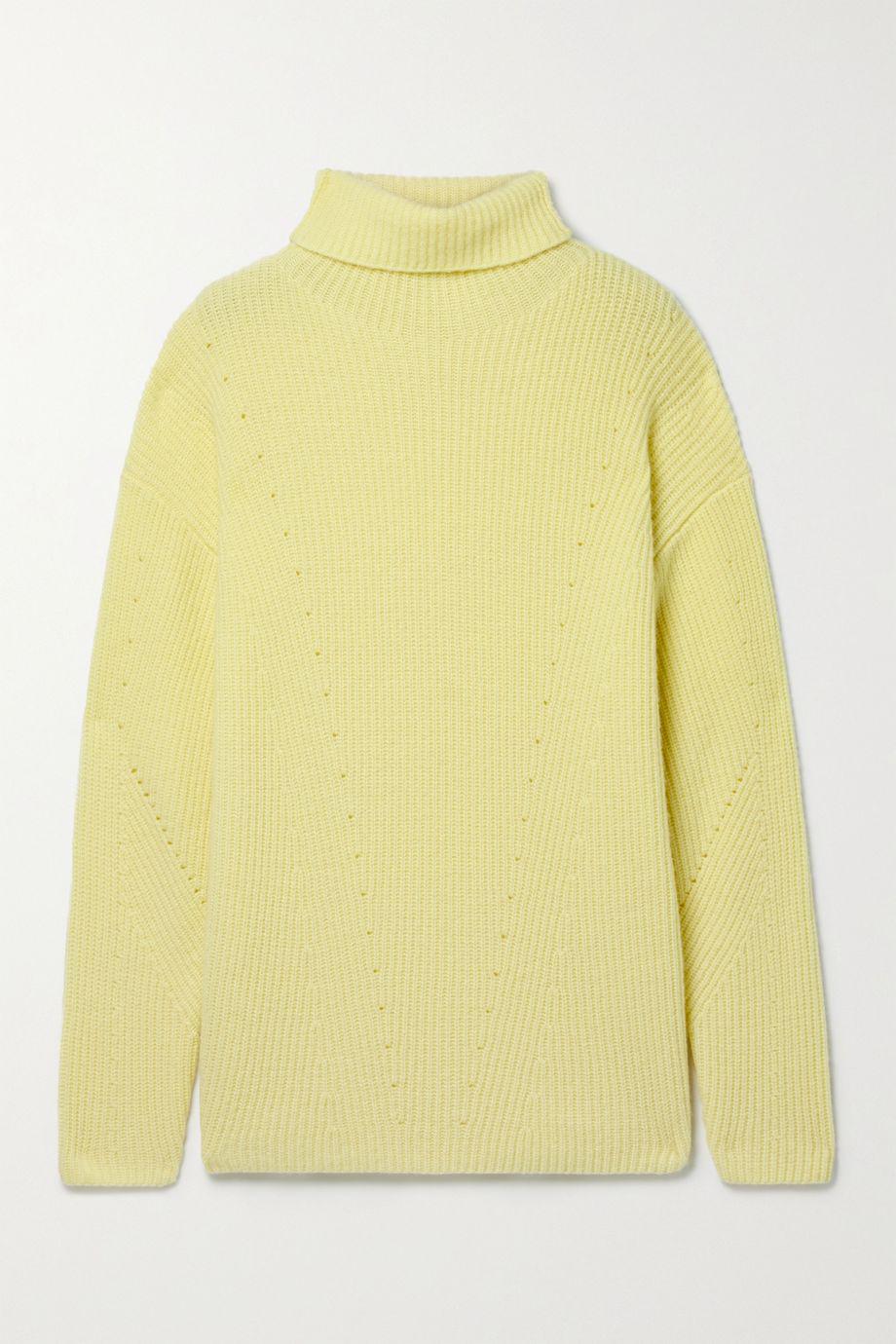 Ribbed cashmere and silk-blend turtleneck sweater by LAPOINTE
