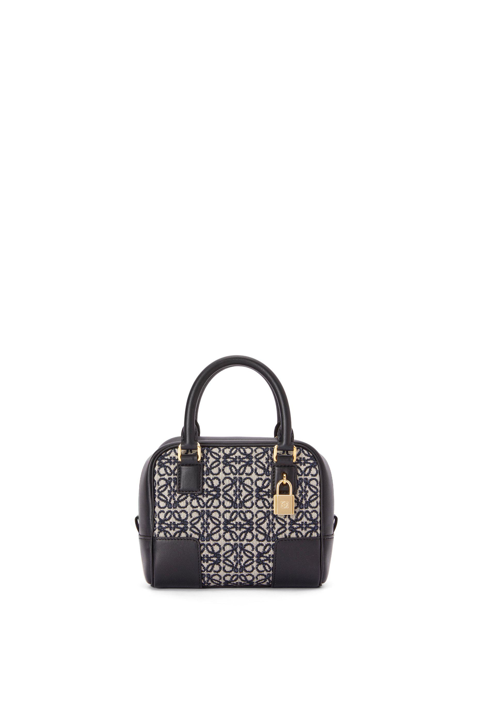 Amazona 16 Square bag in Anagram jacquard and calfskin by LOEWE