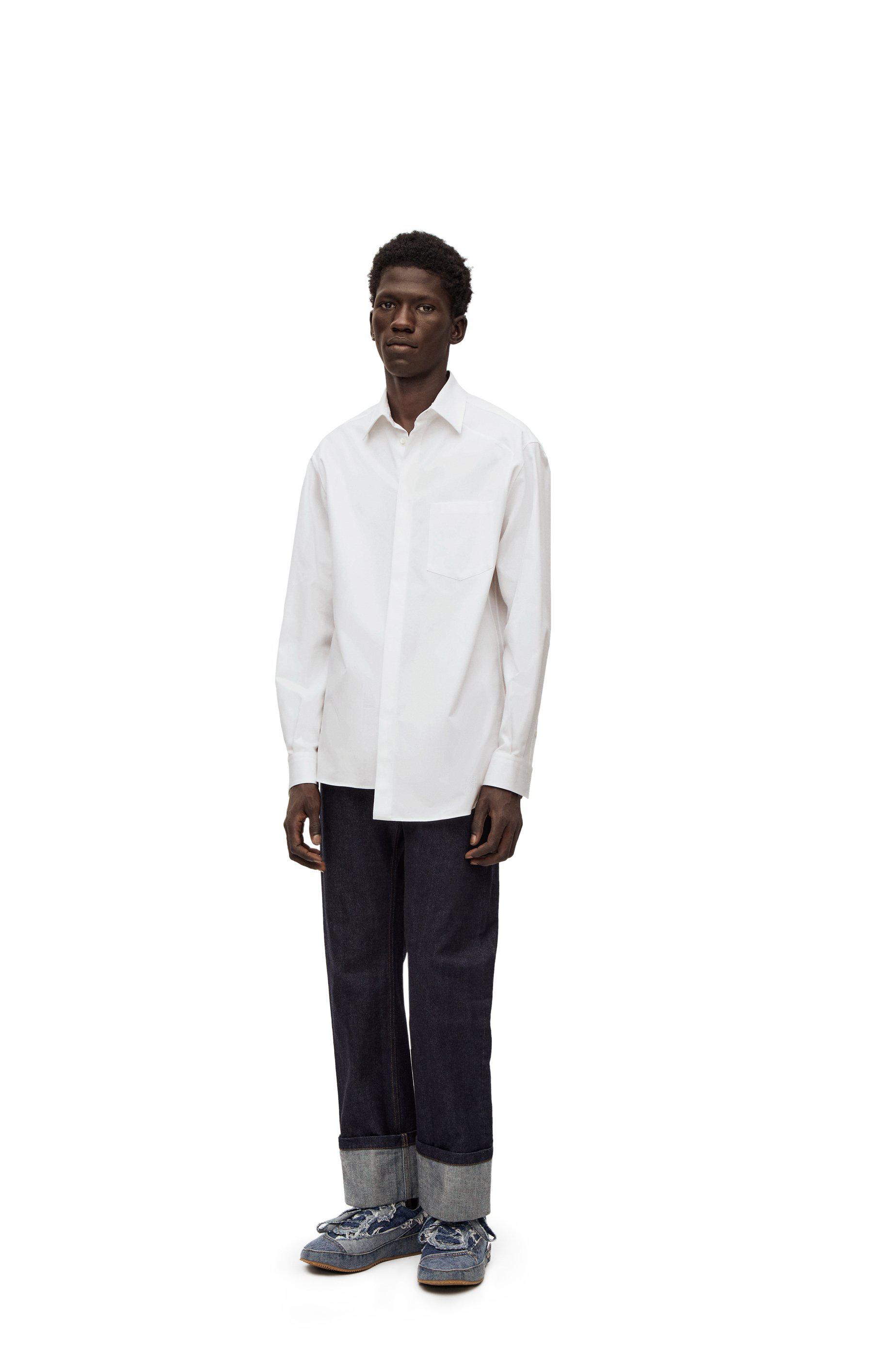 Asymmetric shirt in cotton by LOEWE
