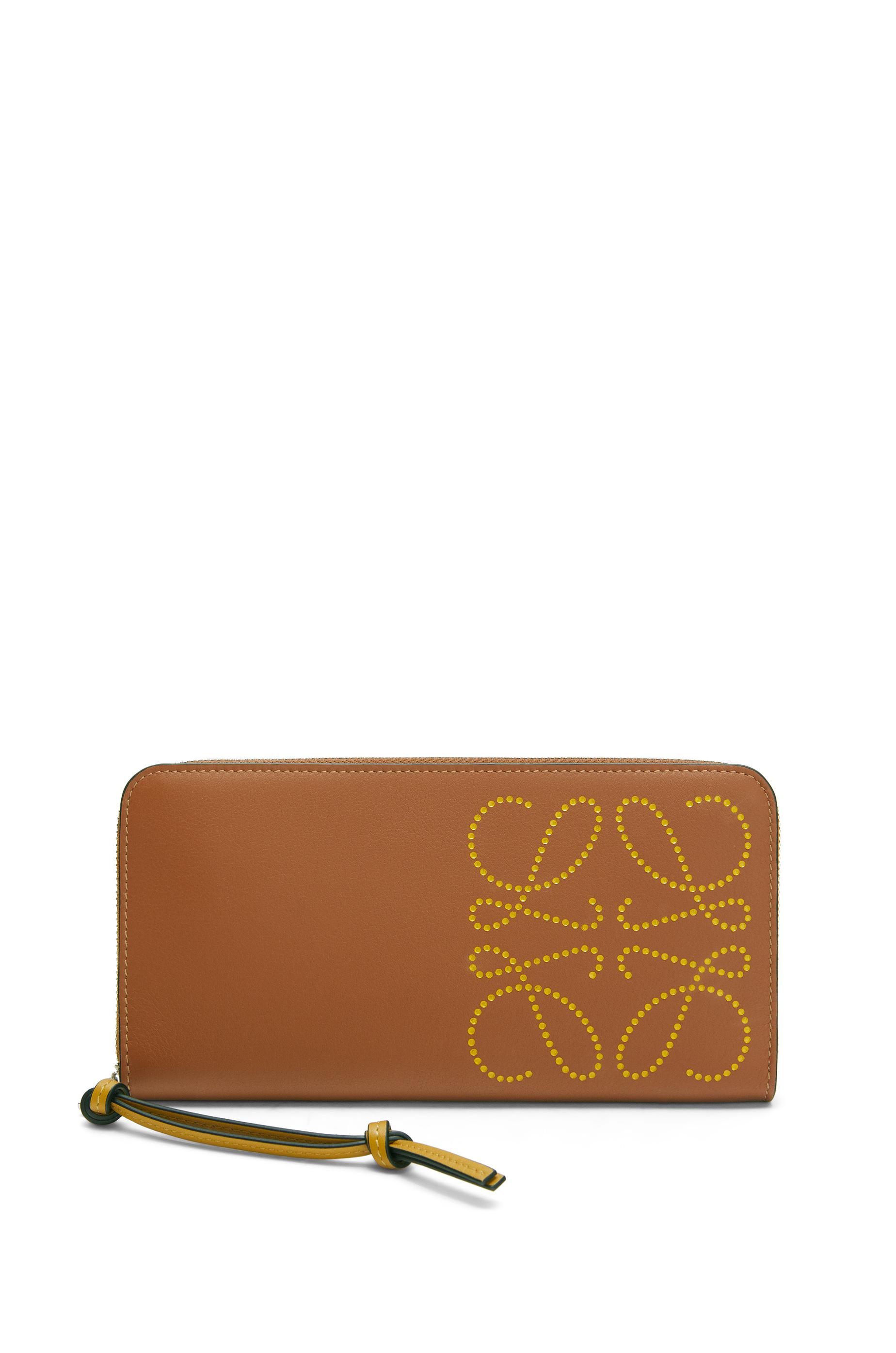 Brand zip around wallet in classic calfskin by LOEWE
