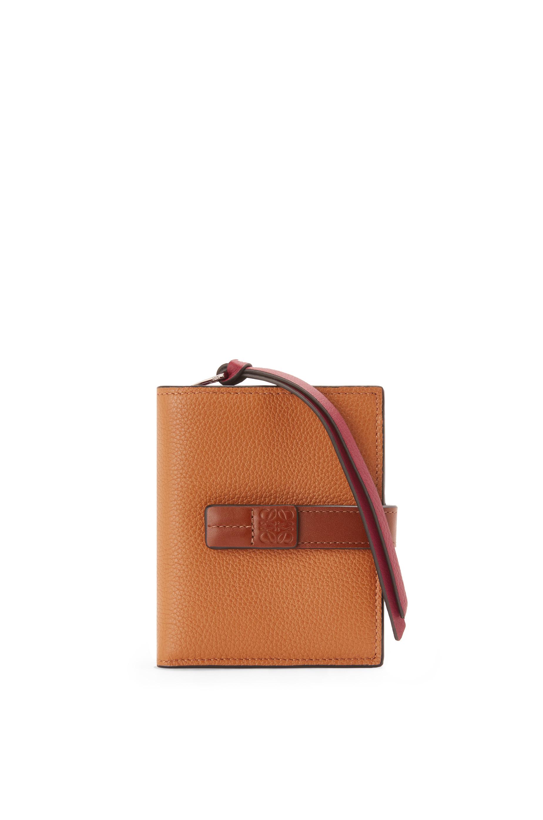 Compact zip wallet in soft grained calfskin by LOEWE