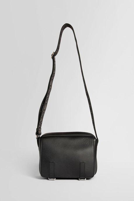 Loewe Men'S Black Xs Military Messenger Bag In Supple Smooth Calfskin And Jacquard by LOEWE