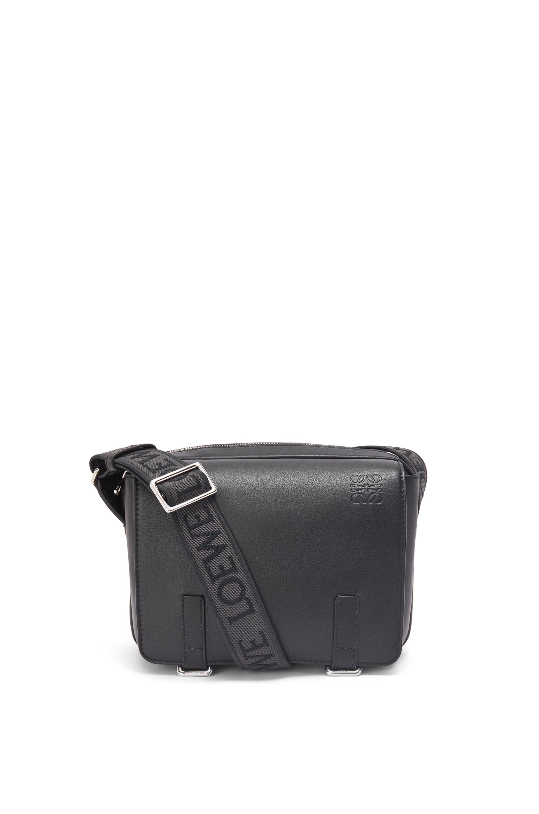 XS Military messenger bag in supple smooth calfskin and jacquard by LOEWE