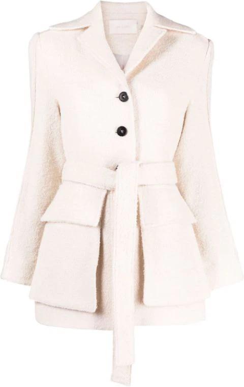 fitted belted jacket