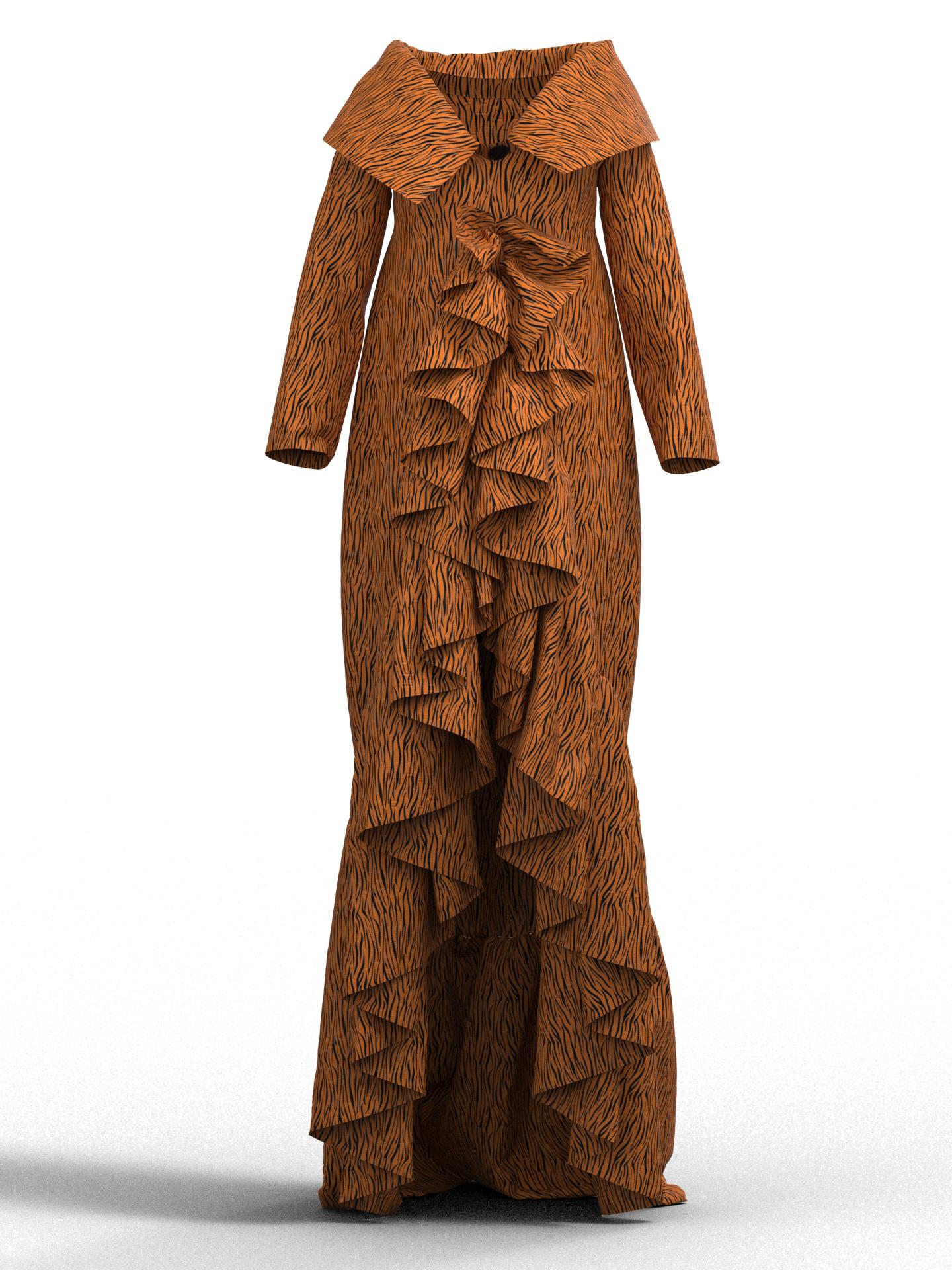 Ruffled Coat Dress by MAISON ADÉ