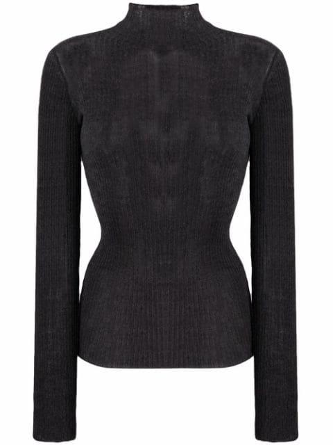 fine ribbed-knit wool top by MAISON MARGIELA