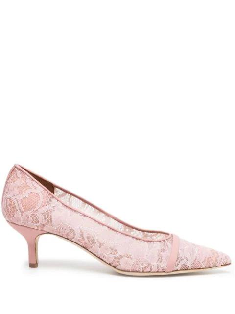 Rina floral-lace 55mm pumps by MALONE SOULIERS