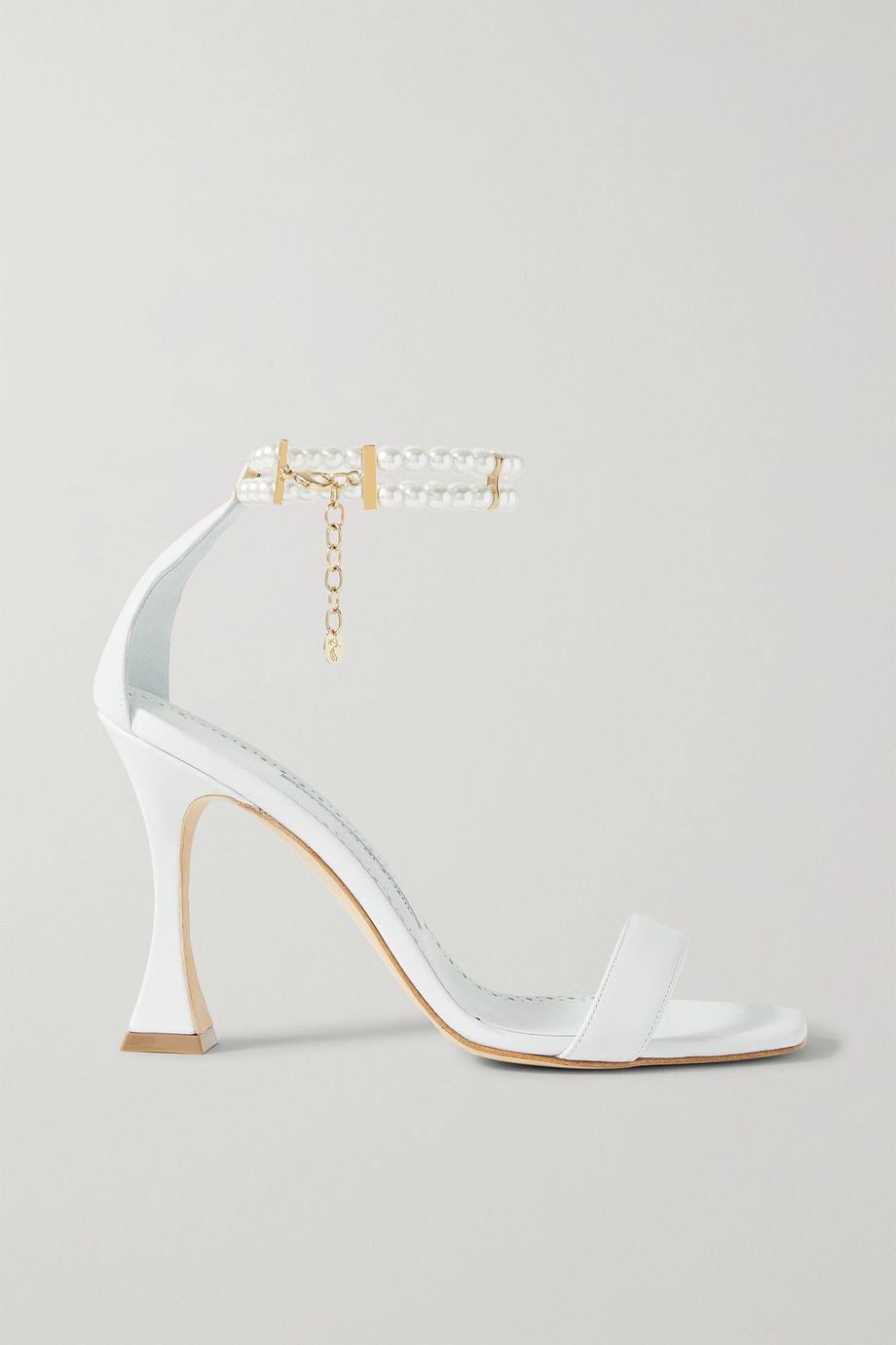 Charona 105 embellished leather sandals by MANOLO BLAHNIK