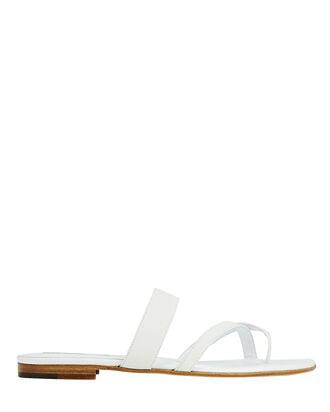 Susa Leather Flat Sandals by MANOLO BLAHNIK