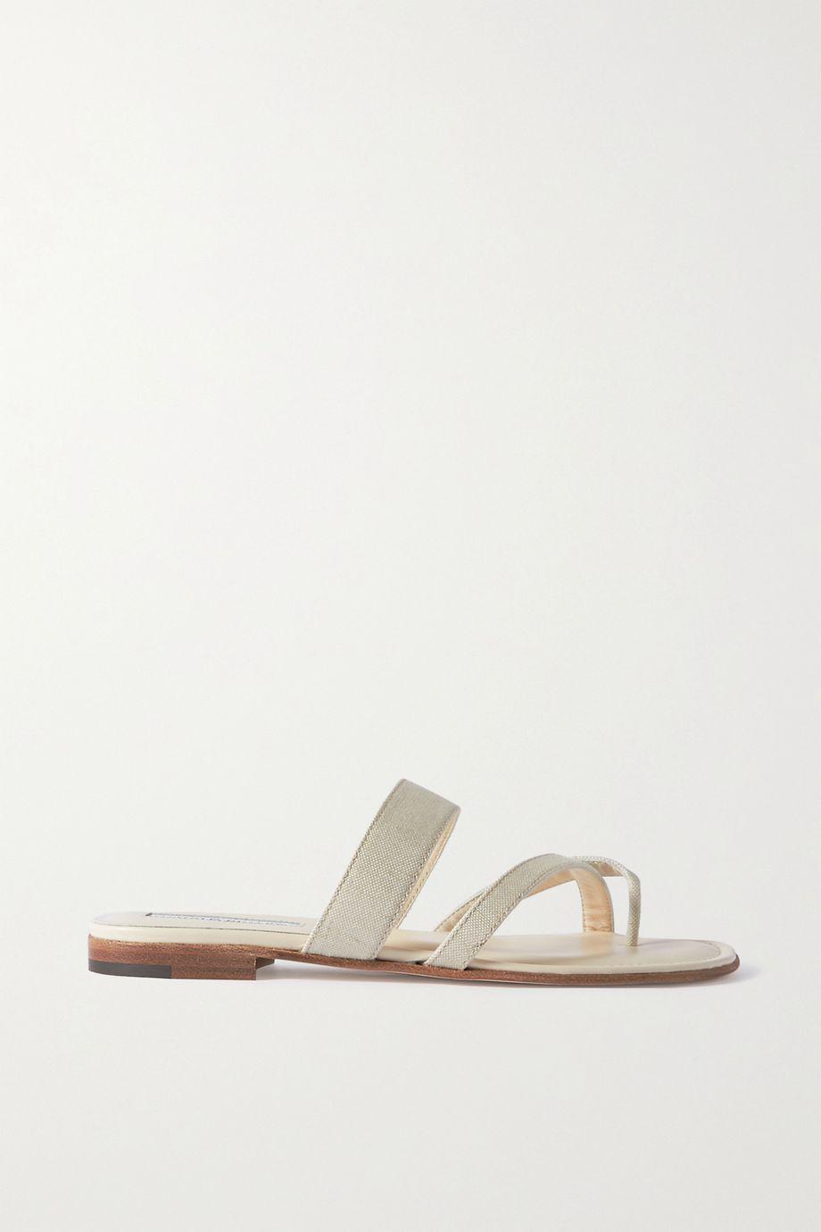 Susa linen sandals by MANOLO BLAHNIK