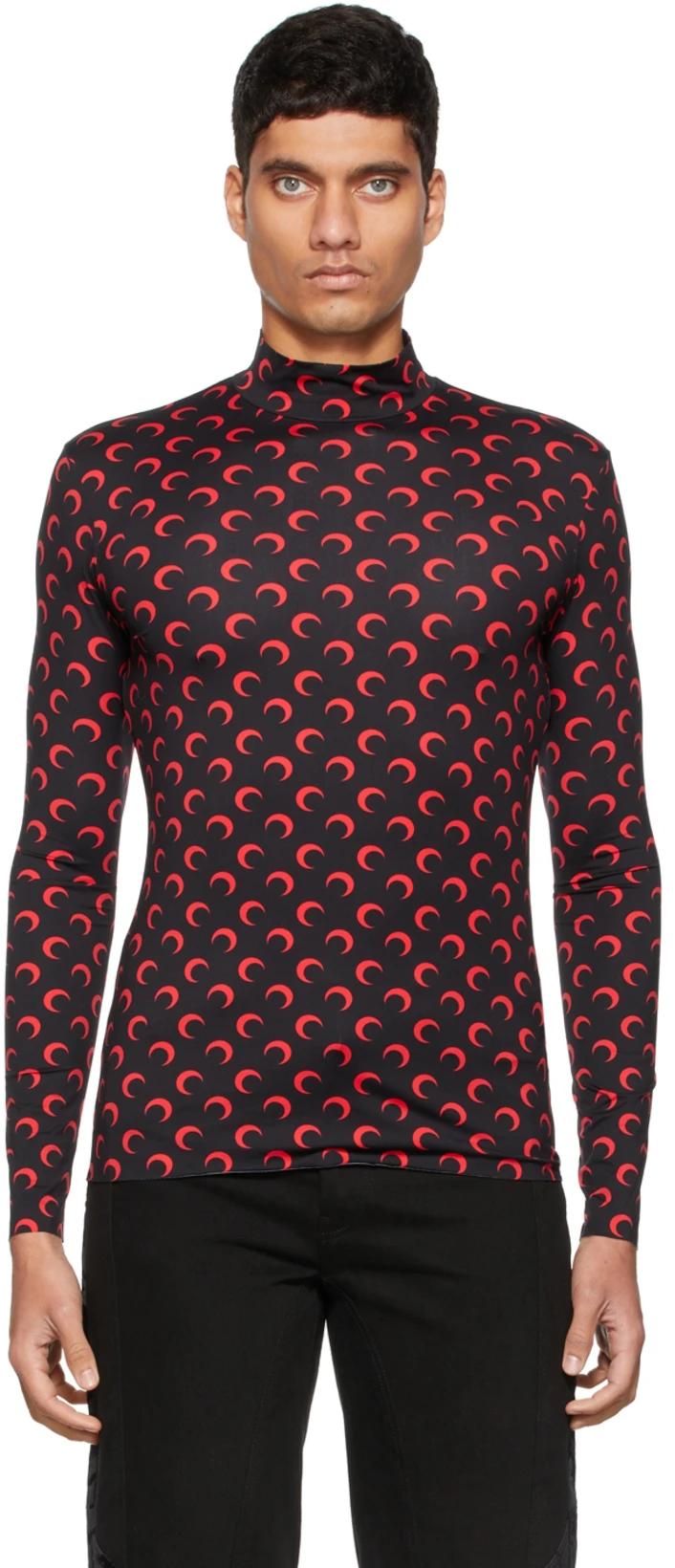 Black \u0026 Red Second Skin Turtleneck by 