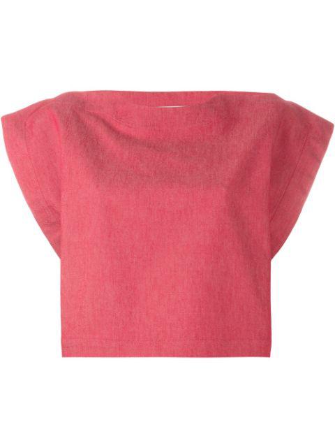 cropped boxy blouse by MARTINE JARLGAARD