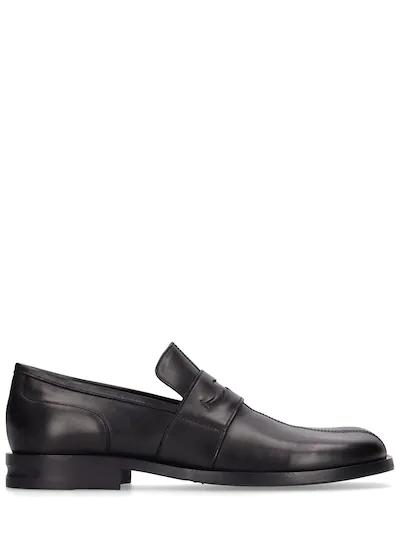 mattia capezzani leather derby lace up shoes