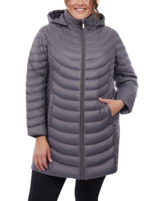 Plus Size Hooded Packable Puffer Coat by MICHAEL KORS | jellibeans