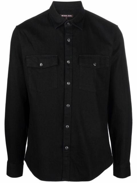 Shadow Plaid Flannel Zip Up Shirt Black by SUPREME | jellibeans