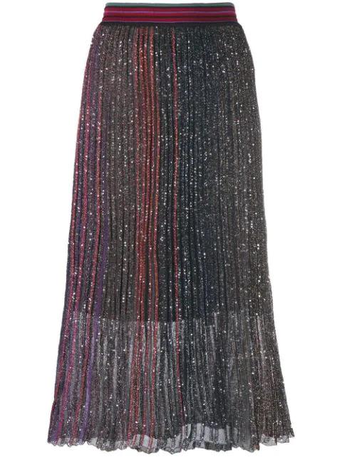 sequin-embellished pleated skirt by MISSONI