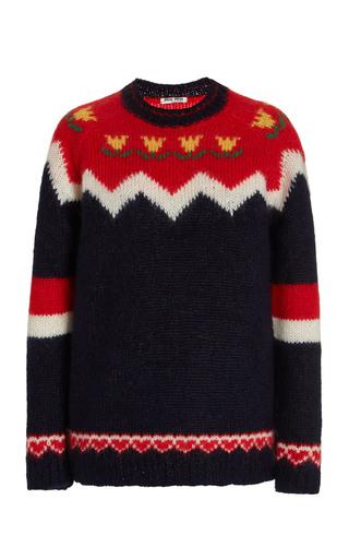 Intarsia Mohair-Blend Sweater by MIU 