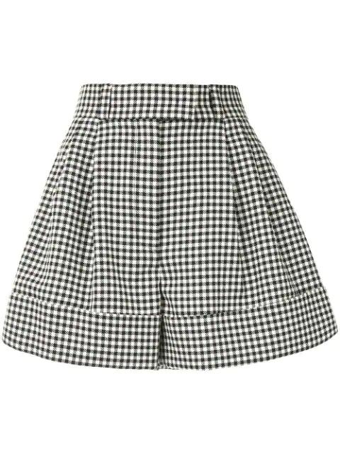 gingham check shorts by MIU MIU