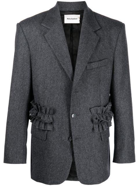 ruffle-embellished blazer by MOLLY GODDARD