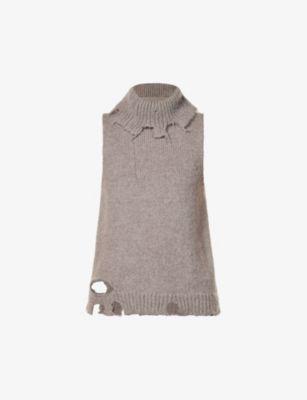 Pre-loved Maison Margiela distressed knitted top by MON VINTAGE BY MARIE BLANCHET
