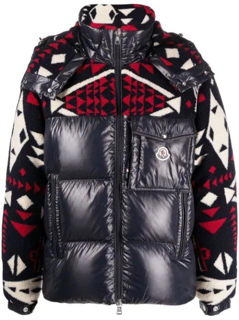 geometric padded jacket by MONCLER