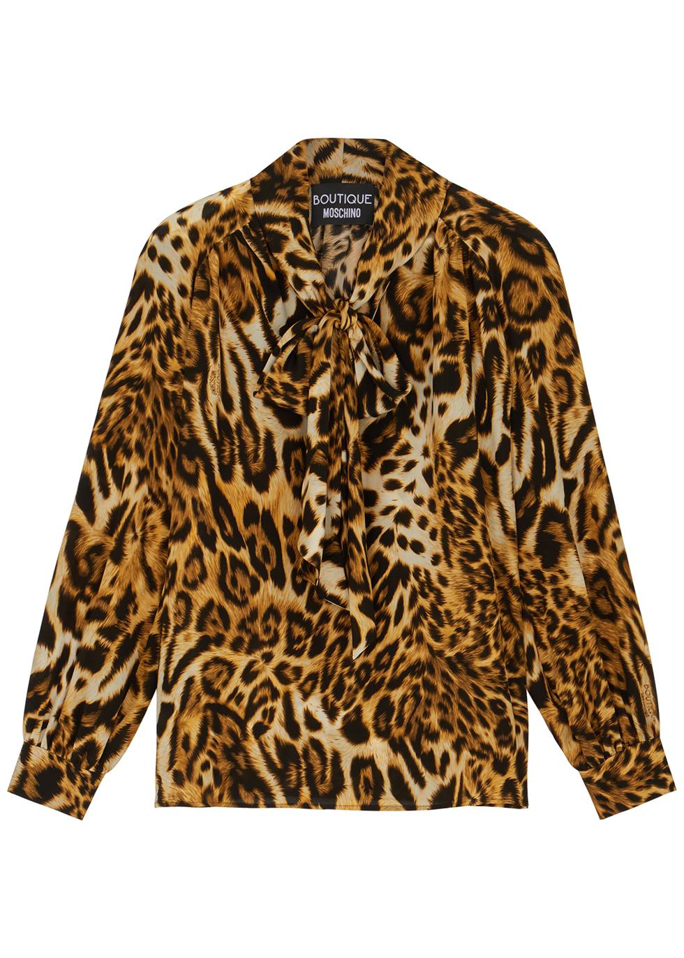 Leopard-print silk blouse by MOSCHINO