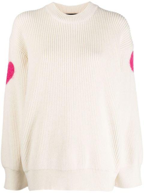 textured-logo ribbed-knit jumper by #MUMOFSIX