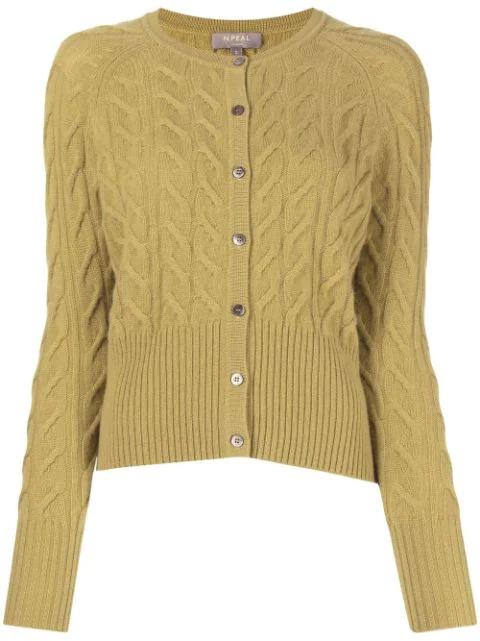 cable-knit cashmere cardigan by N.PEAL