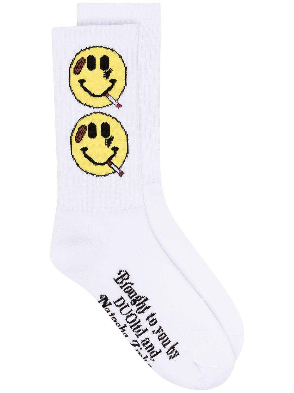 Isabel Marant Cotton Logo Embroidered Socks in Yellow White Womens Clothing Hosiery Socks 