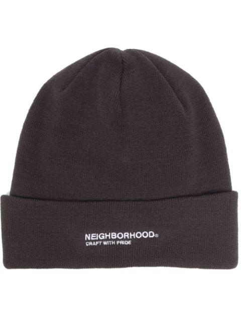 embroidered-logo detail beanie by NEIGHBORHOOD
