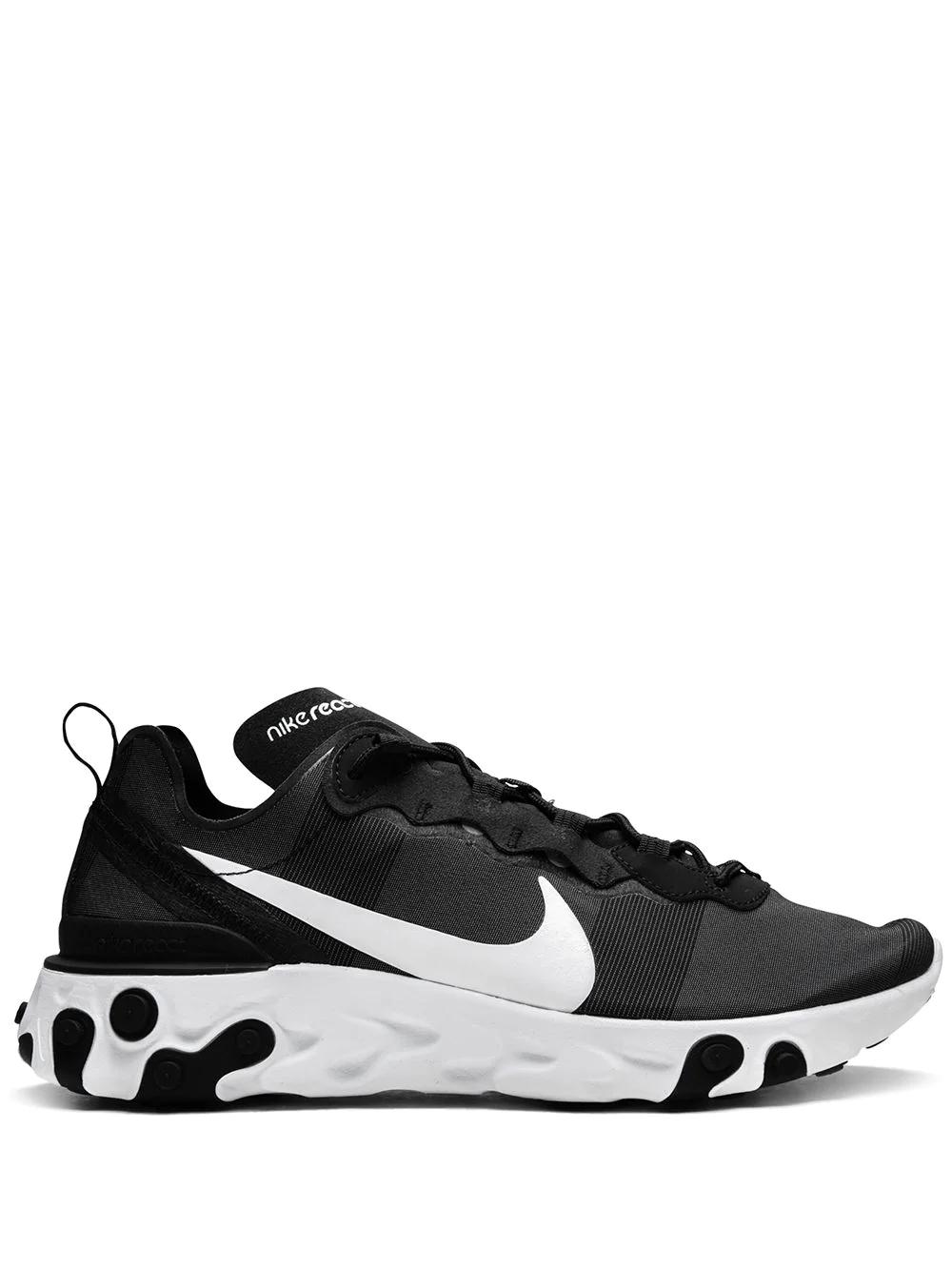 nike black glitter react element 55 sneakers