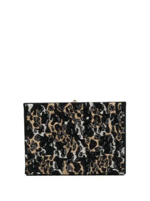 embroidered leopard-print mini clutch by OLYMPIA LE-TAN