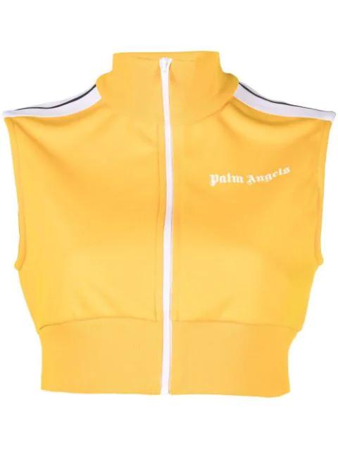 zip-up cropped vest by PALM ANGELS