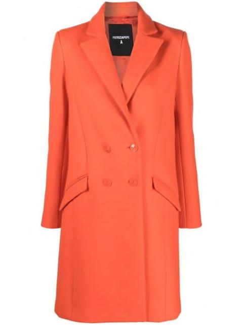 notched-collar single-breasted coat by PATRIZIA PEPE