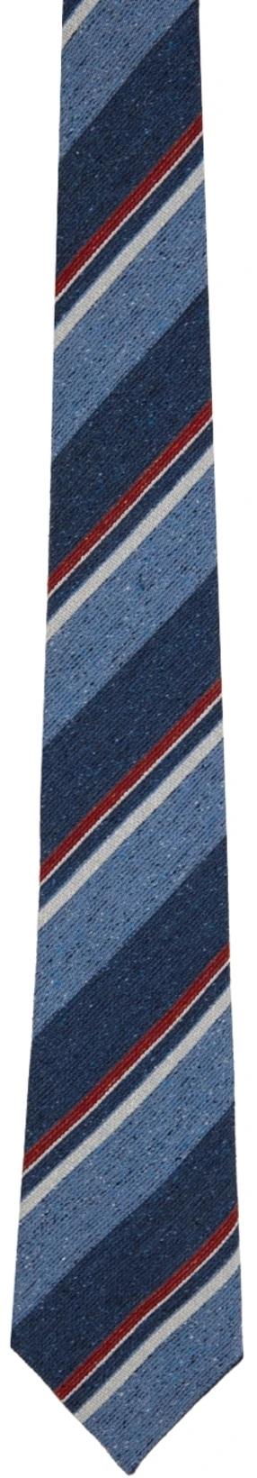 Blue Speckle Stripe Tie by PAUL SMITH