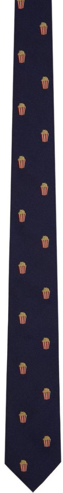 Navy Popcorn Tie by PAUL SMITH