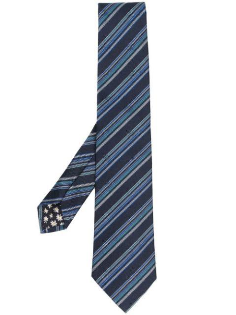 diagonal-stripe silk tie by PAUL SMITH