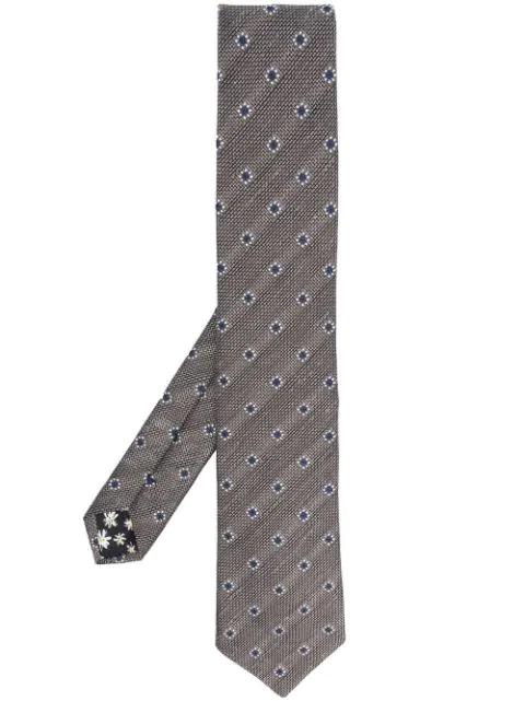 embroidered-design silk-blend tie by PAUL SMITH