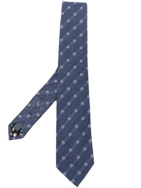 geometric-embroidery silk-blend tie by PAUL SMITH