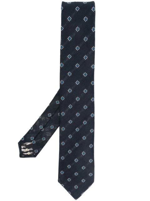 geometric-embroidery silk-blend tie by PAUL SMITH