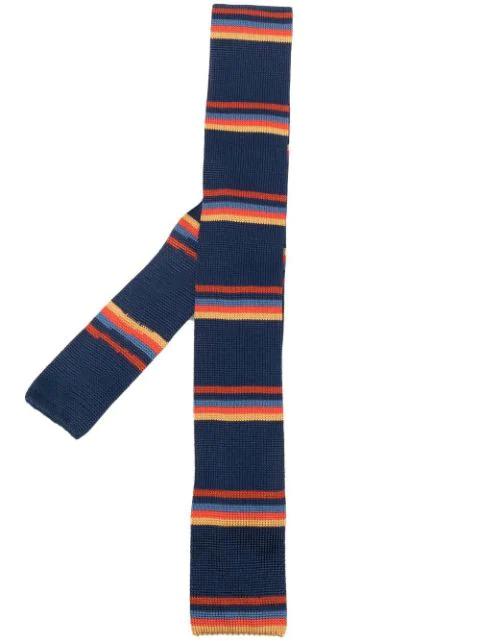 striped square-tip tie by PAUL SMITH