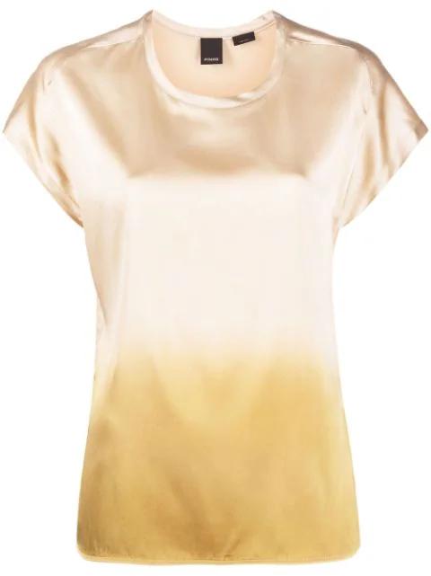 silk blend ombré blouse by PINKO