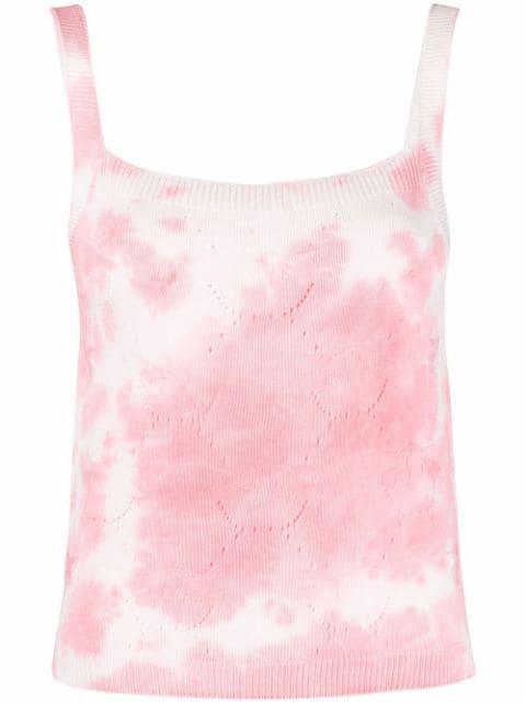tie dye-print knitted top by PINKO