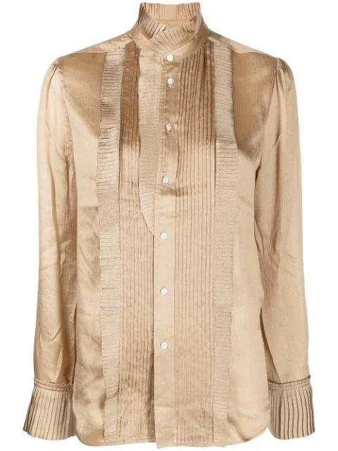 ruffle-trim metallic blouse by POLO RALPH LAUREN