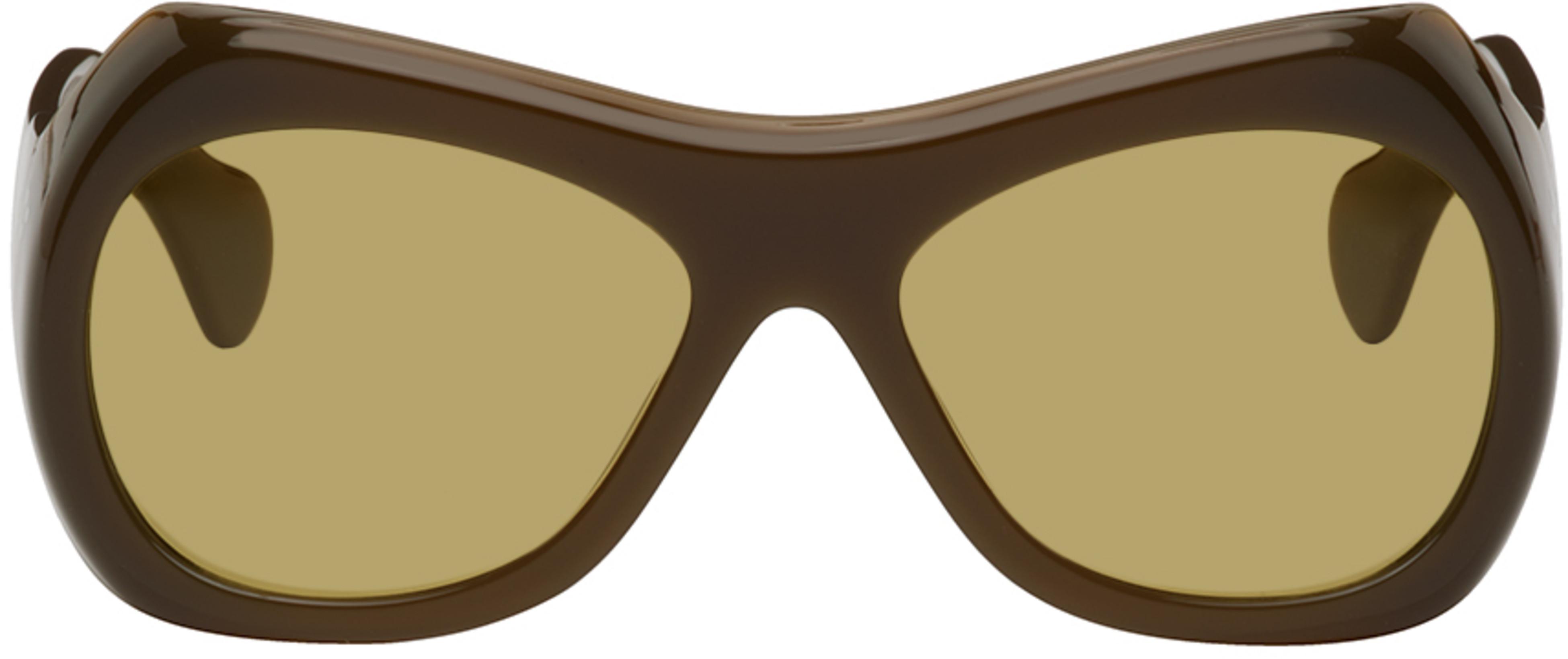 Ssense Uomo Accessori Occhiali da sole Brown Michael Bargo Edition Temo Sunglasses 