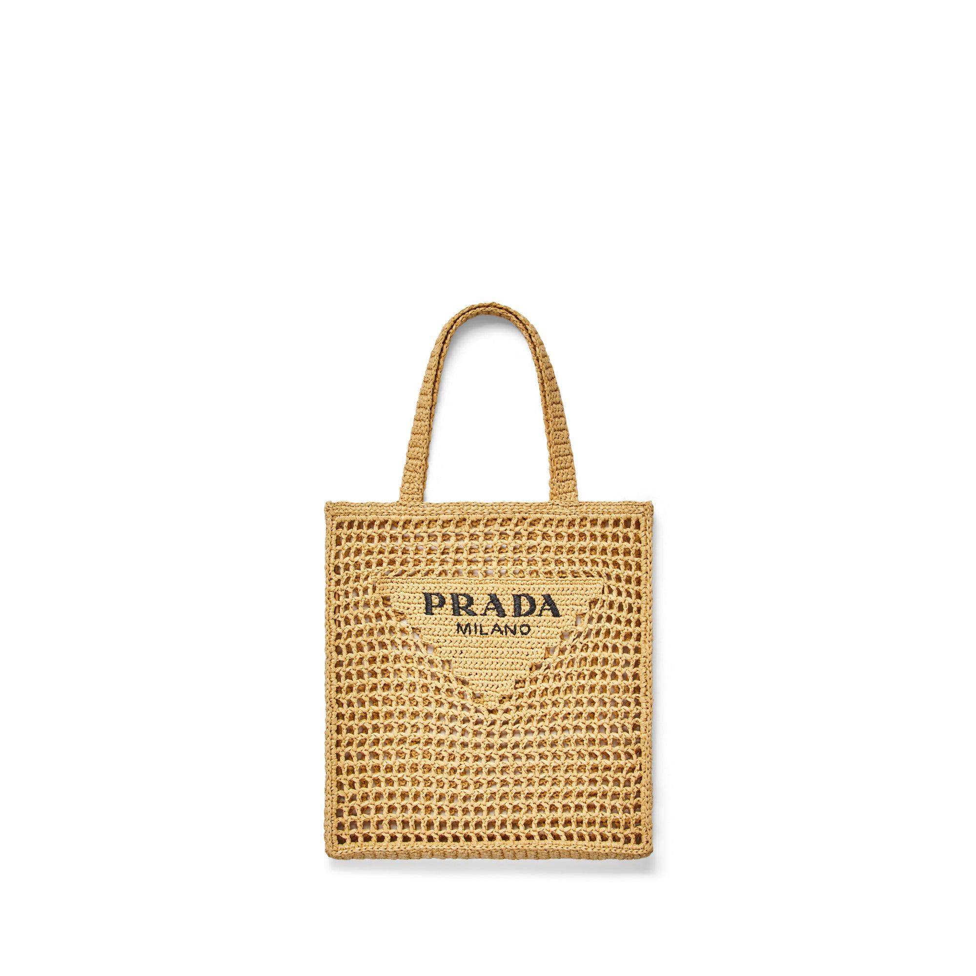 Prada Women's Rafia Tote Bag (Natural) by PRADA