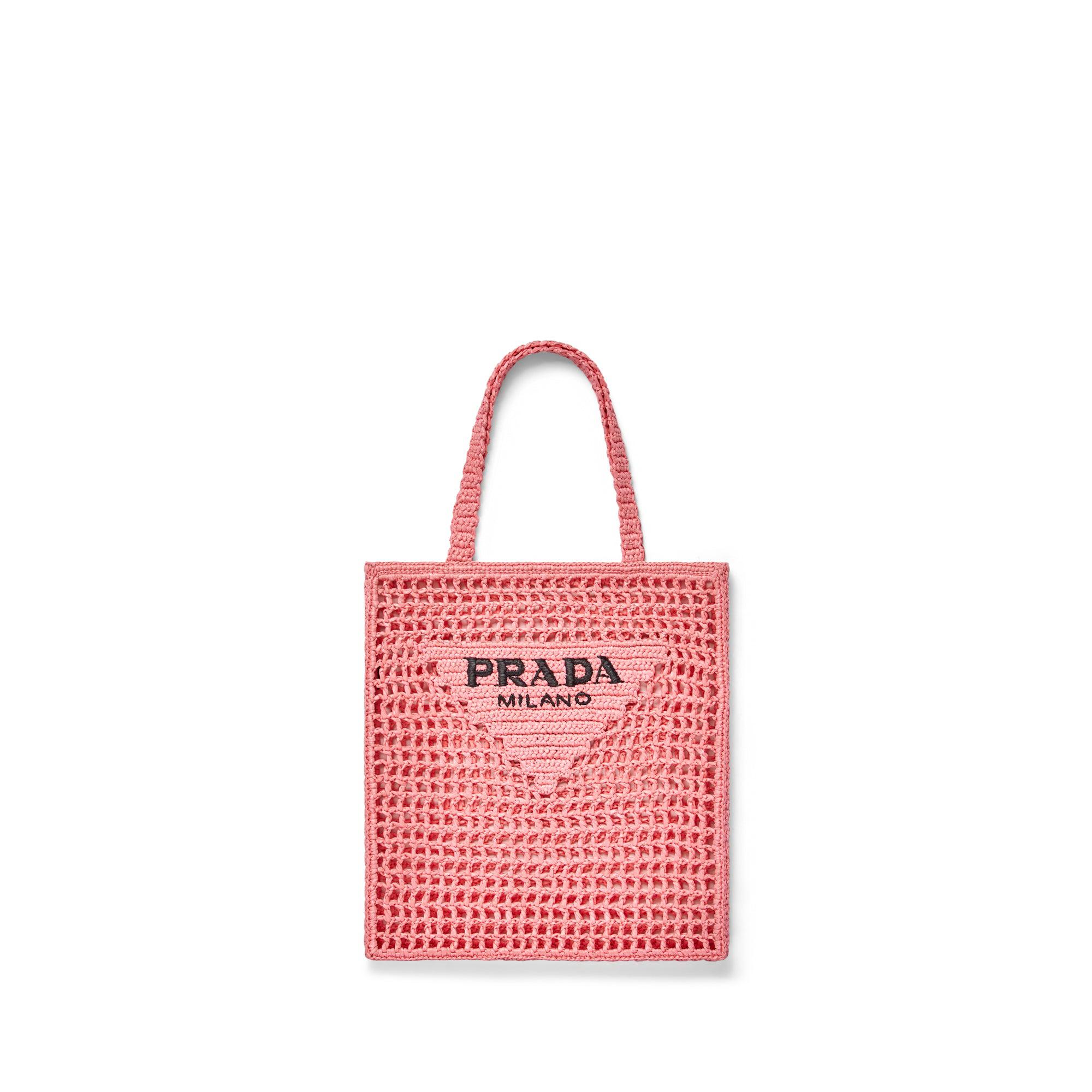 Prada Women's Rafia Tote Bag (Petal) by PRADA